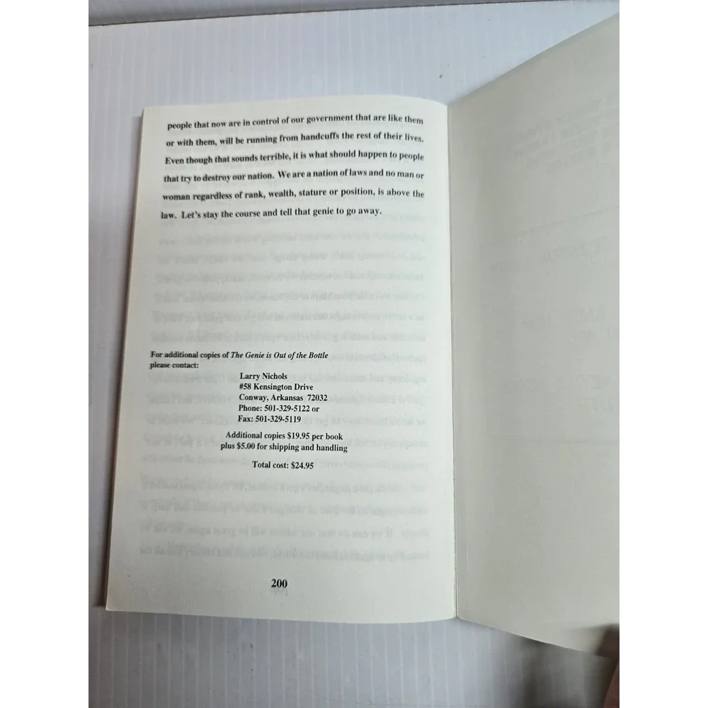 The Genie Is Out Of The Bottle By LARRY NIchols SIGNED, How The Polls Work, U.S.